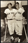 1961-66 Roger Maris Mickey Mantle New York Yankees 3.5" x 5.5" Postcard