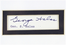 1919 George Halas Chicago Bears 18 x 20 Framed Display w/ Signed Cut (JSA)