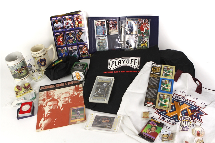 1960s-2000s Memorabilia Collection - Lot of 350+ w/ Matchbooks, Mickey Mantle Holiday Inn Ashtray, 1982 Milwaukee Brewers McDonalds Glass & More  