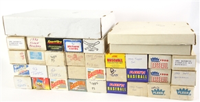 1980's-2000's Sports Memorabilia Collection - Lot of 114 w/ Like New c. 1980's Fitted Baseball Caps, Baseball Card Sets, T Shirts, Blue Jays World Series Items & More