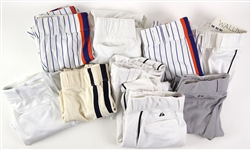 1989-2005 Game Worn Uniform Pants Collection - Lot of 9 w/ 2 Signed Including Gregg Jefferies & Howard Johnson (MEARS LOA) 