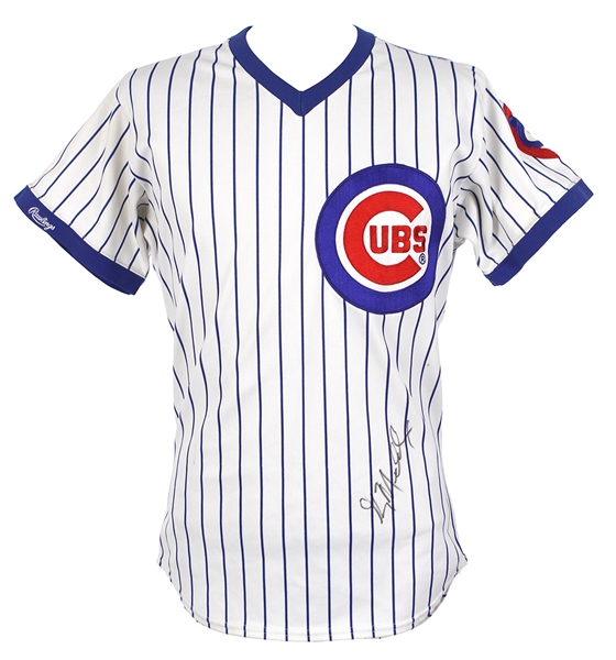 1988 Greg Maddux Chicago Cubs Clubhouse Signed Home Jersey (MEARS LOA)