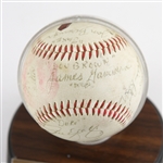 1989 Major League Cast Signed Baseball w/ 14 Signatures Including Charlie Sheen, Wesley Snipes, Bob Uecker & More + Production Handbook (JSA) Charles Cyphers Collection 