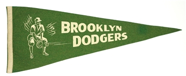 1940s Brooklyn Dodgers (Fielding Line Drive) 29” Pennant