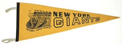 1933, 1936-36 New York Giants National League Champs Polo Grounds 29” Full Size Pennant