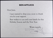 Ben Affleck 5"x 7" Typed Card Signed