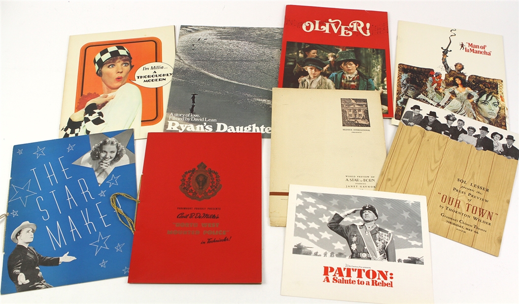 1937-70 Movie Press Book & Theatre Program Collection - Lot of 9