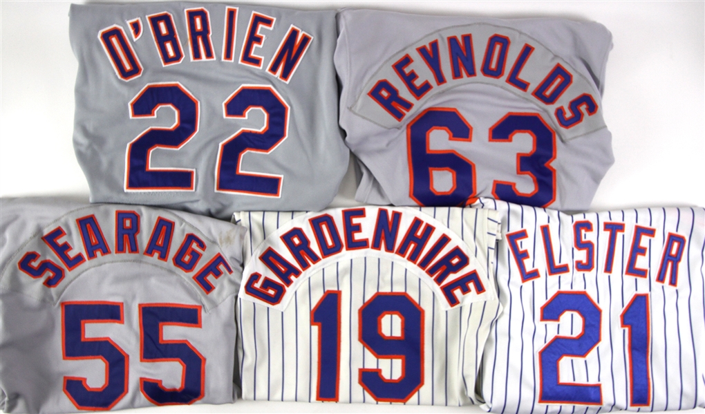 1981-95 New York Mets Game Worn Jerseys - Lot of 8 w/ Ray Searage, Ron Gardenhire, Kevin Elster, Brett Butler & More (MEARS LOA)