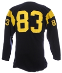 1950's Wilson Black/Gold Durene #83 Game Worn Football Jersey w/ Crotch Strap (MEARS LOA)