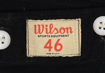 1950's Wilson Black/Gold Durene #83 Game Worn Football Jersey w/ Crotch Strap (MEARS LOA)