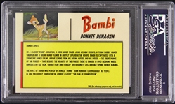 1942 Donnie Dunagan Bambi Signed LE Trading Card (PSA/DNA Slabbed)
