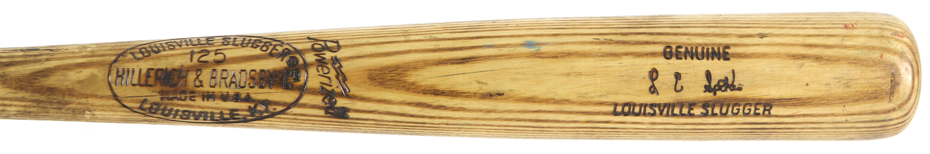 1973-75 LC Spikes Cleveland Indians H&B Louisville Slugger Professional Model Game Used Bat (MEARS LOA)
