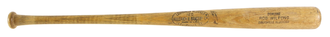 1972 Rob Wilfong Charlotte Twins H&B Louisville Slugger Professional Model Game Used Bat (MEARS LOA)