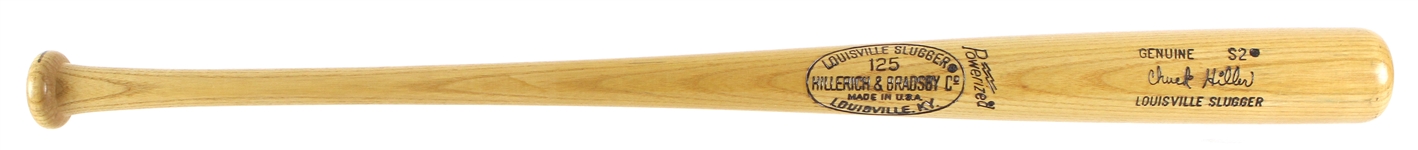 1977-79 Chuck Hiller Kansas City Royals H&B Louisville Slugger Professional Model Coaches Bat (MEARS LOA)