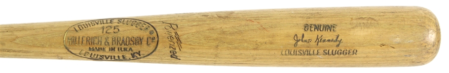1967 John Kennedy New York Yankees H&B Louisville Slugger Professional Model Game Used Bat (MEARS LOA)