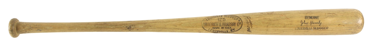 1967 John Kennedy New York Yankees H&B Louisville Slugger Professional Model Game Used Bat (MEARS LOA)