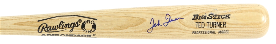1983-86 Ted Turner Atlanta Braves Signed Rawlings Adirondack Bat (JSA)