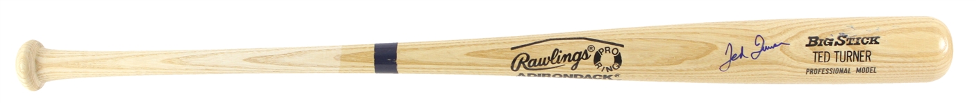 1983-86 Ted Turner Atlanta Braves Signed Rawlings Adirondack Bat (JSA)