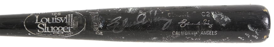 1995-96 Eduardo Perez Angels/Reds Signed Louisville Slugger Professional Model Game Used Bat (MEARS LOA/JSA)