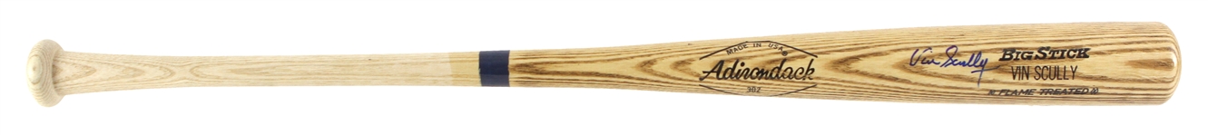 1971-79 Vin Scully Los Angeles Dodgers Signed Adirondack Bat (JSA)