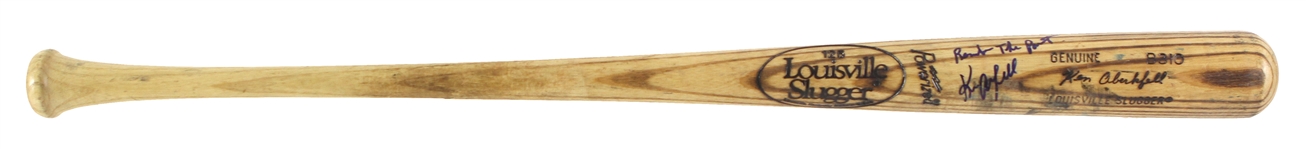 1989 Ken Oberkfell San Francisco Giants Signed Louisville Slugger Professional Model Game Used Bat (MEARS LOA/JSA)