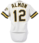 1987 Bill Almon Pittsburgh Pirates Game Worn Home Jersey (MEARS LOA)