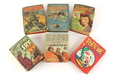 1935-67 Vintage Childrens Books - Lot of 6 w/ Popeye, Lieutenant Commander Don Winslow USN, Tailspin Tommy & More