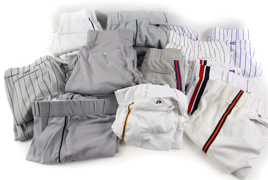 1960s-2000s Game Worn Baseball Uniform Pants - Lot of 20 w/ Carlos Baerga, Don Zimmer, Jeff Bagwell & More (MEARS LOA)