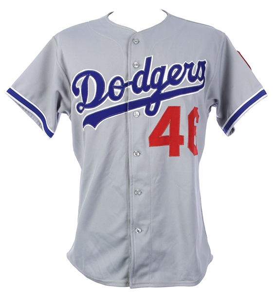 1984 Burt Hooton Los Angeles Dodgers Game Worn Road Jersey (MEARS LOA)