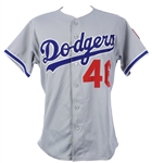 1984 Burt Hooton Los Angeles Dodgers Game Worn Road Jersey (MEARS LOA)