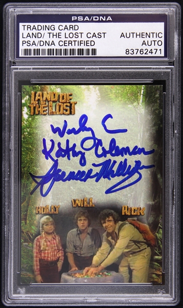 1974-1977 Land of the Lost Coleman/Eure/Milligan Signed LE Trading Card (PSA/DNA Slabbed)