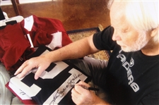 1970-1979 Ken Stabler Oakland Raiders Signed Custom Jersey W/ Career Stat Embroidery and “Snake” Inscription (Radtke)