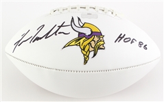 1972-1978 Fran Tarkenton Minnesota Vikings Signed Embroidered Logo Football W/ “HOF 99” Inscription (Radtke)