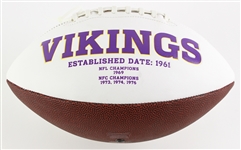 1972-1978 Fran Tarkenton Minnesota Vikings Signed Embroidered Logo Football W/ “HOF 99” Inscription (Radtke)