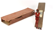 1938 Dancin Dan Associated Syndicate Wood Jointed Figure w/ Dancing Board & Box