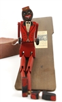 1938 Dancin' Dan Associated Syndicate Wood Jointed Figure w/ Dancing Board & Box