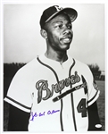 1954-56 Hank Aaron Milwaukee Braves Frank Stanfield Autographed Original 16x20 Hand Developed Photograph (JSA)