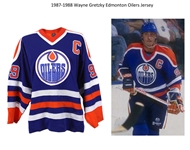 1987-1988 Wayne Gretzky Edmonton Oilers Game Worn Jersey (MEARS A10) “Stanley Cup Championship Repeat Season