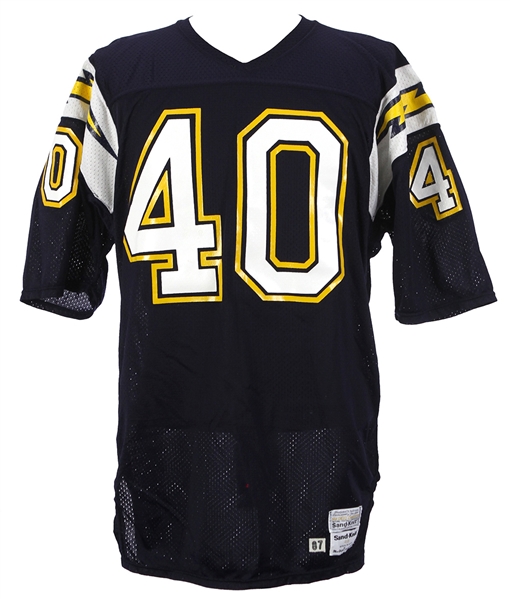Lot Detail 1987 Gary Anderson San Diego Chargers Game Worn Home Jersey (MEARS LOA)