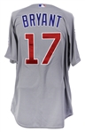 2015 (October 17/18) Kris Bryant Chicago Cubs NLCS Games 1 & 2 Game Worn Road Jersey (MEARS A10/MLB Hologram)