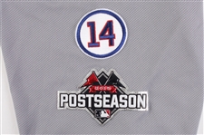 2015 (October 17/18) Kris Bryant Chicago Cubs NLCS Games 1 & 2 Game Worn Road Jersey (MEARS A10/MLB Hologram)