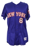 1997-98 Carlos Baerga New York Mets Signed Game Worn Batting Practice Jersey (MEARS LOA/JSA)