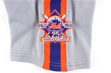 1986 Tim Teufel New York Mets Signed Game Worn Road Jersey (MEARS LOA/JSA) World Series Season
