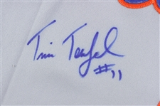 1986 Tim Teufel New York Mets Signed Game Worn Road Jersey (MEARS LOA/JSA) World Series Season