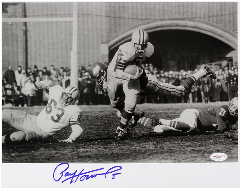 Paul Hornung Notre Dame Fighting Irish, Green Bay Packers Signed LE 11x14 B&W Photo (JSA)