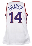 1994-95 Jeff Grayer Philadelphia 76ers Game Worn Home Jersey (MEARS LOA)
