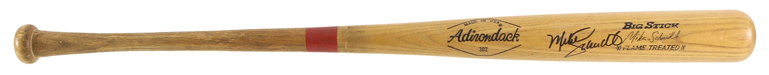 1973-79 Mike Schmidt Philadelphia Phillies Signed Adirondack Professional Model Game Used Bat (MEARS A7/JSA) 