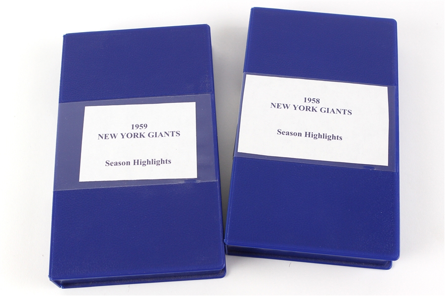 1958-59 New York Giants Season Highlights VHS Tapes - Lot of 2