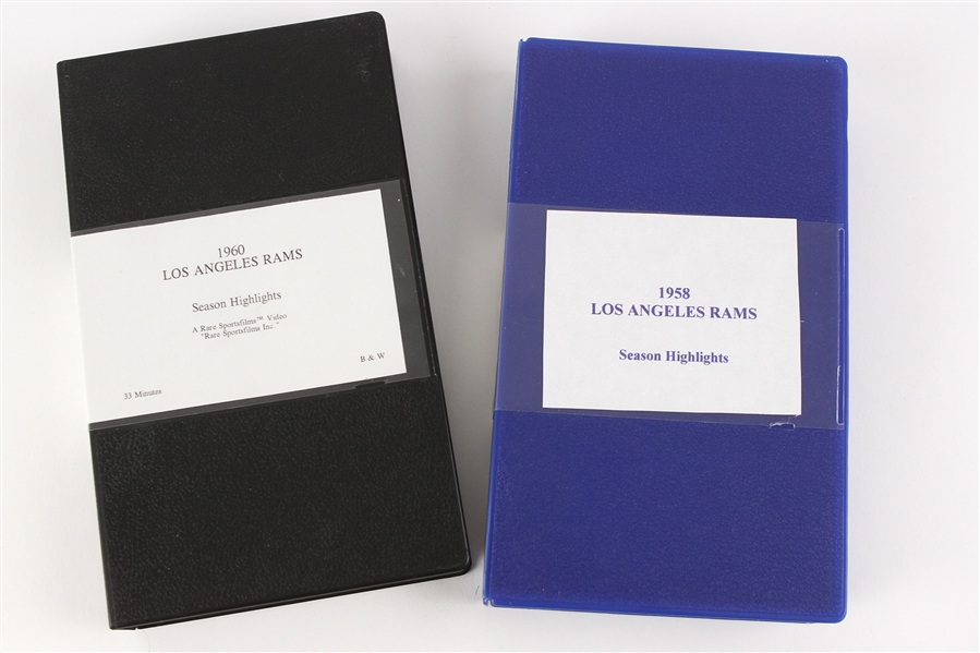 1958-60 Los Angeles Rams Season Highlights VHS Tapes - Lot of 2
