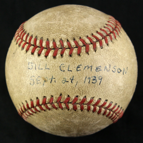 1939 (September 24) Cincinnati Reds Pittsburgh Pirates ONL Frick Crosley Field Game Used Baseball (MEARS LOA)